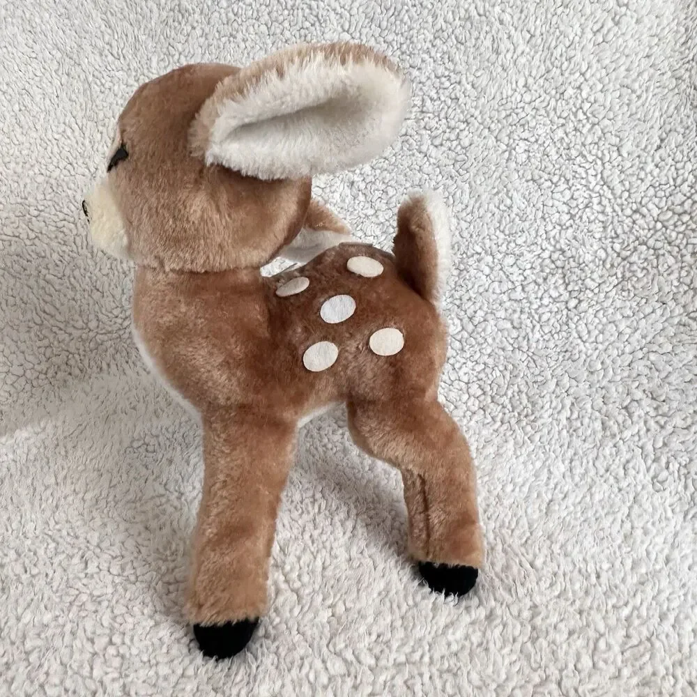 Vintage Dakin Sleepy Fawn Deer Bambi Plush Stuffed Animal 70s